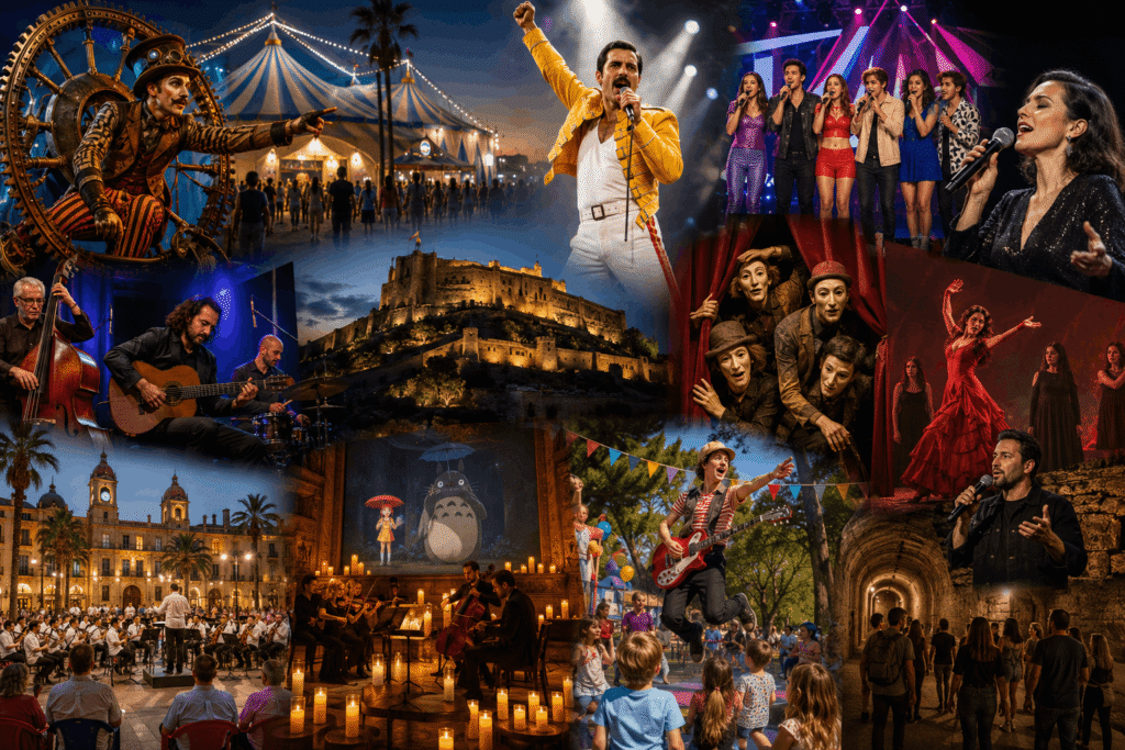 Agenda de Alicante para el fin de semana, 16–19 de julio de 2026: KURIOS, Aquarela Music, FIJAZZ, teatro y conciertos