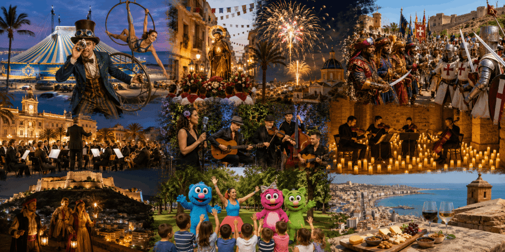 Agenda de Alicante para el fin de semana, 13–16 de agosto de 2026: KURIOS, San Roque, Moros y Cristianos, conciertos y Candlelight