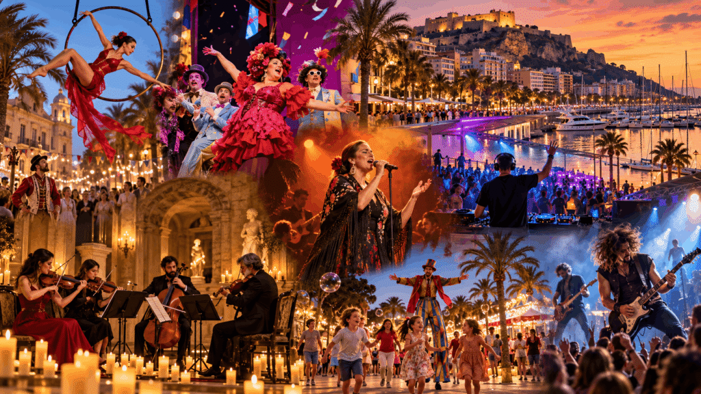 Agenda de Alicante del 8 al 11 de octubre de 2026: conciertos, circo, teatro y eventos del 9 de octubre